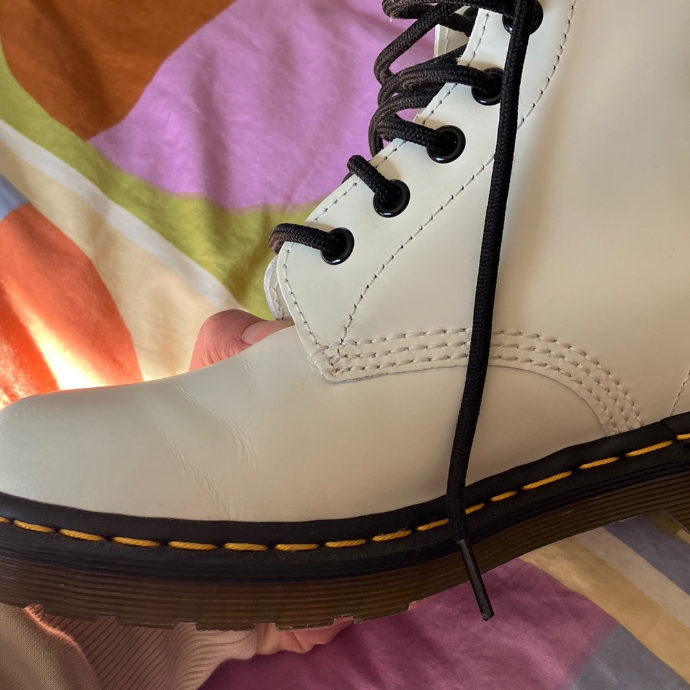 Dr. Martens White Combat Boots - Picture 8 of 11